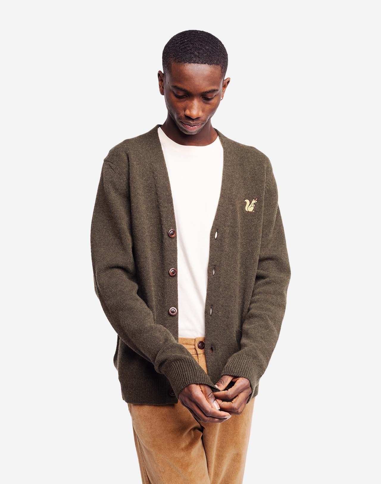 Cardigan Esquilo kaki