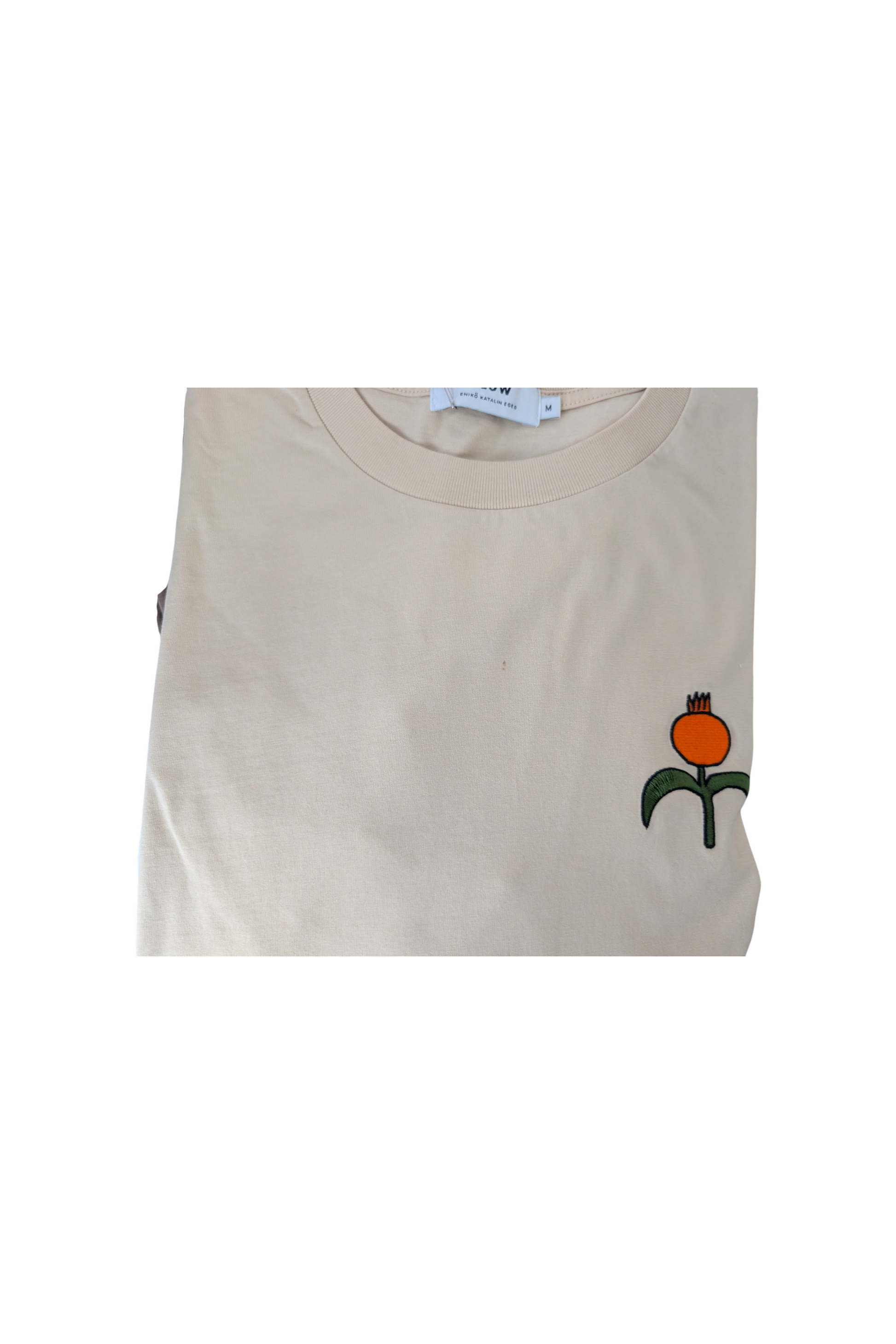 T-shirt ample Poppies crème