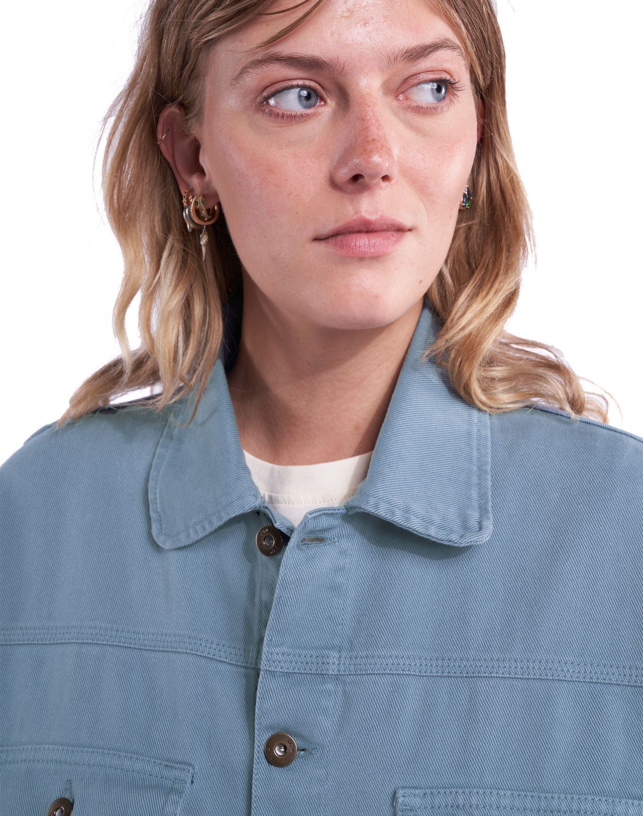 Veste Hekinan bleue grise