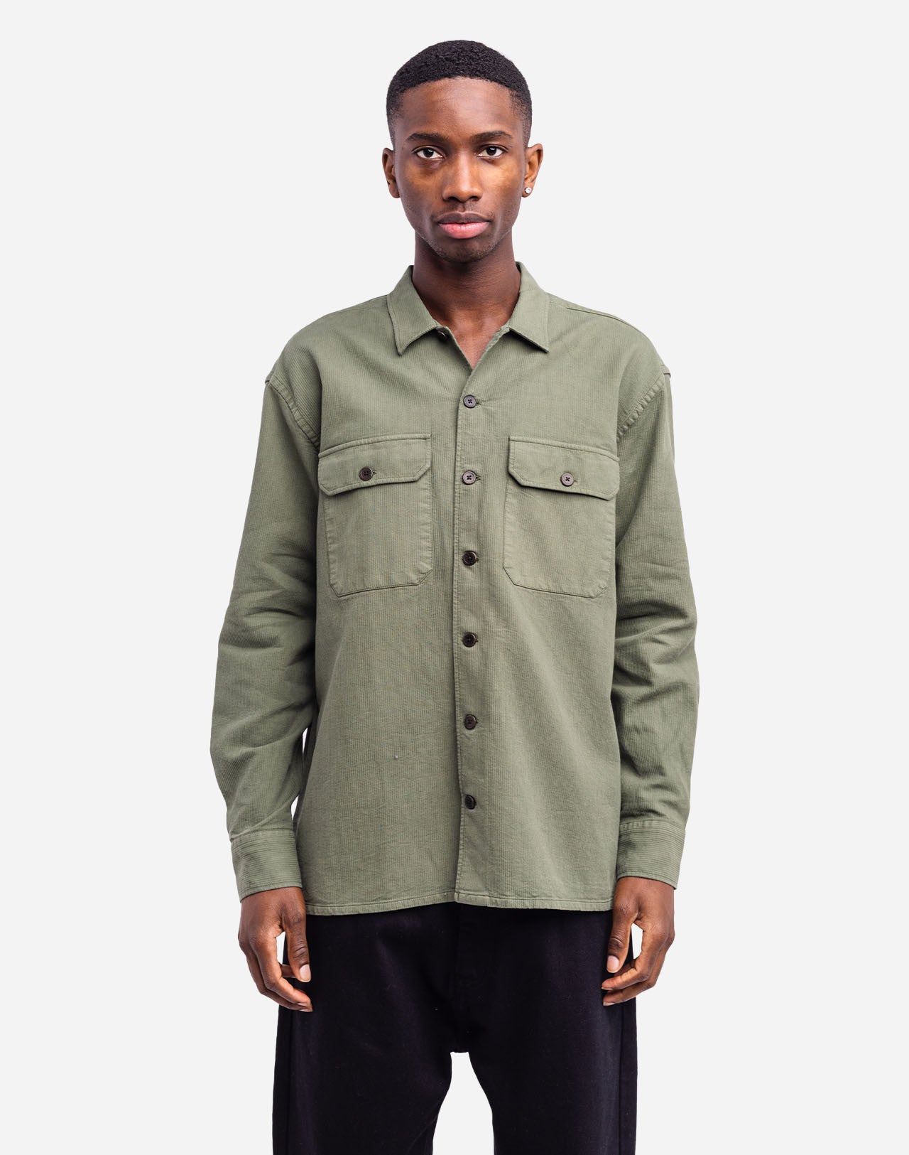 Chemise Decré Taza vert olive