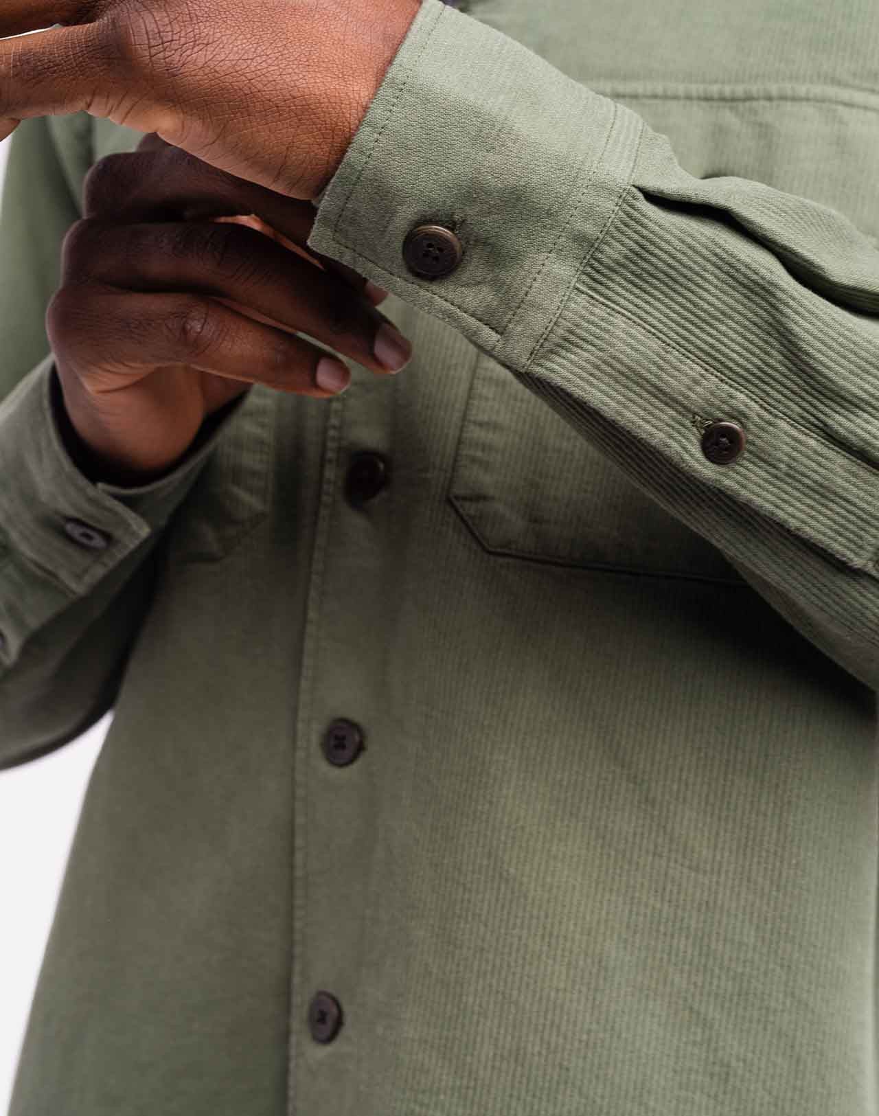 Chemise Decré Taza vert olive