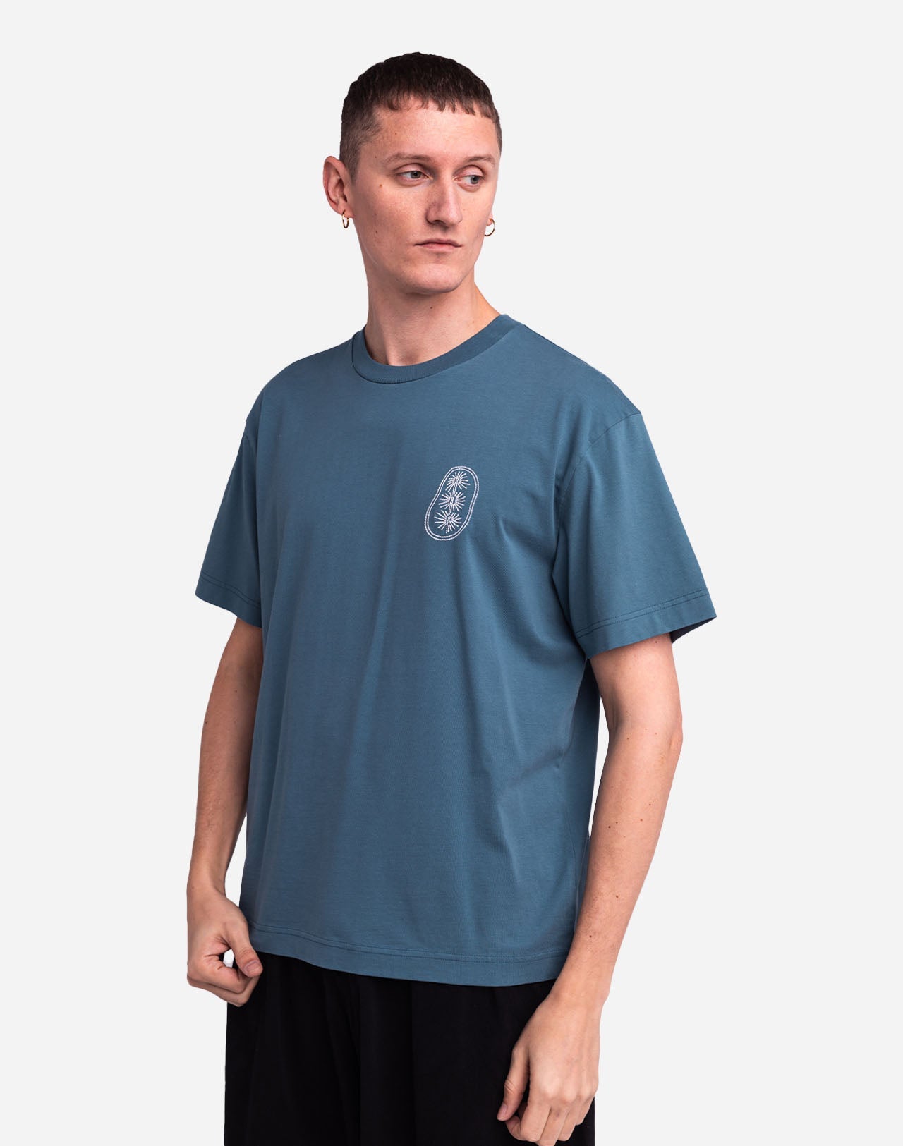 T-shirt ample Shellweed bleu acier