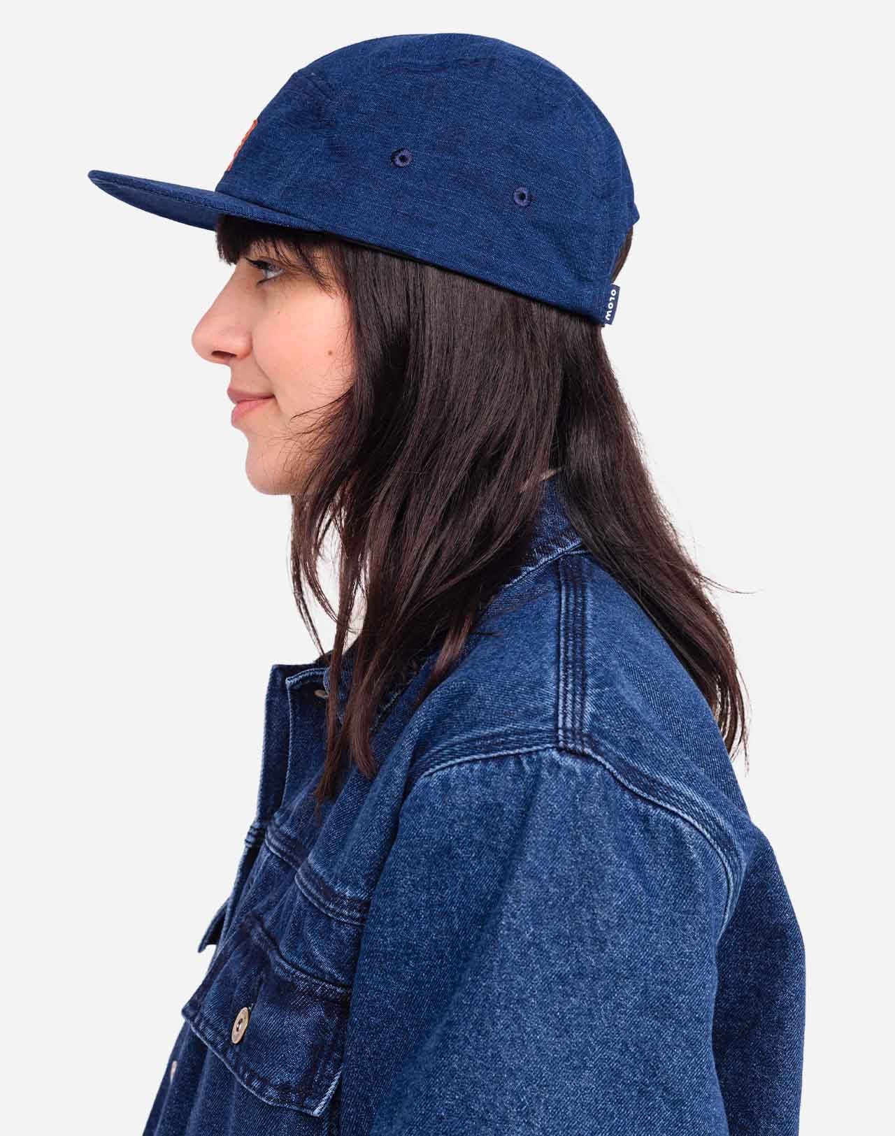 Casquette Five Panel Flower denim bleu