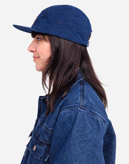Casquette Five Panel Flower denim bleu