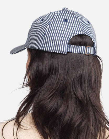 Casquette six panel Bud rayé
