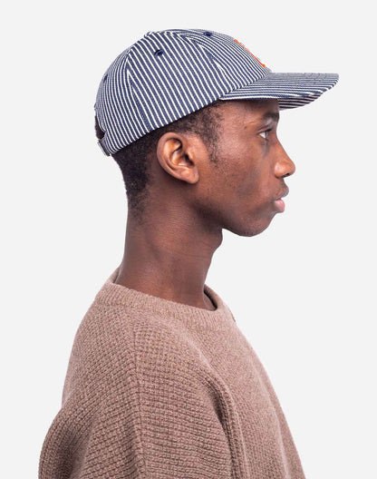 Casquette six panel Bud rayé
