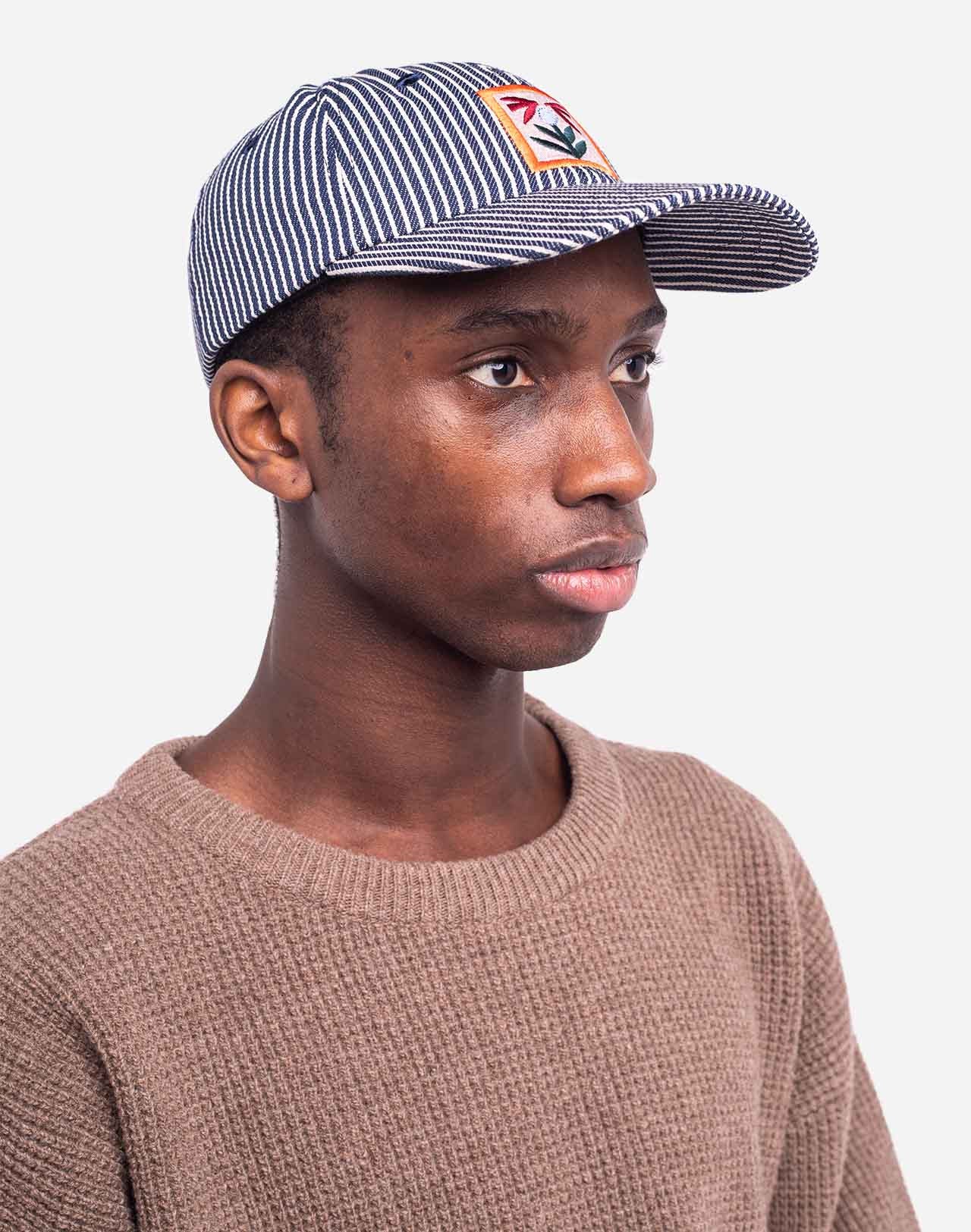 Casquette six panel Bud rayé