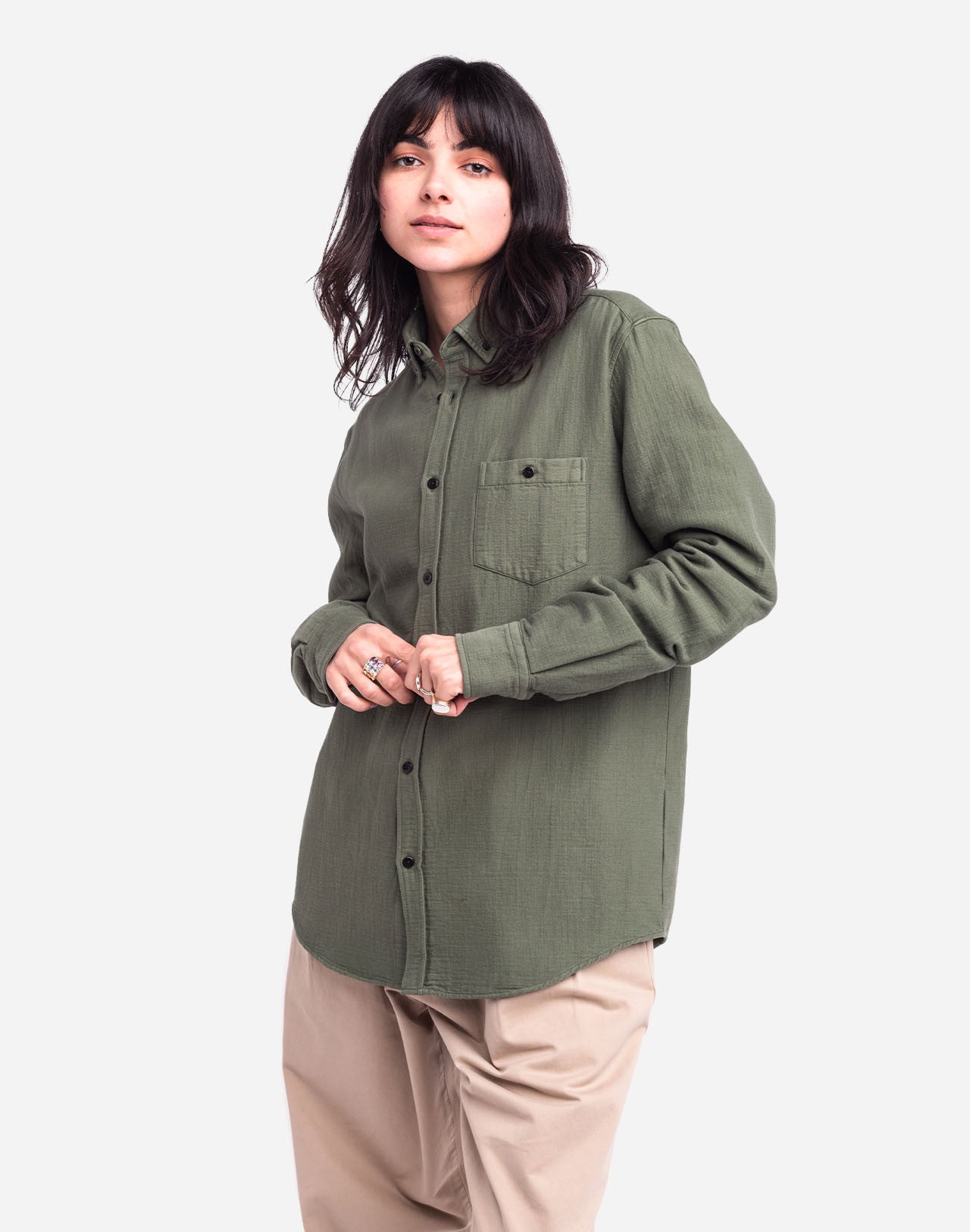 Chemise Classico marsh kaki