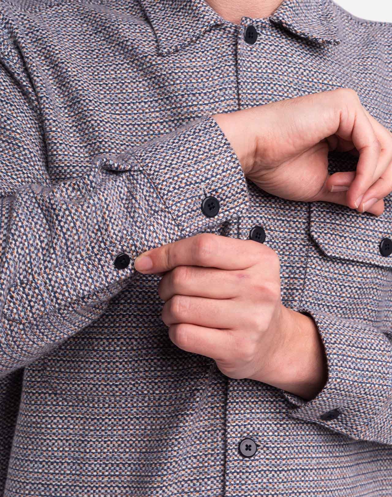 Chemise Décré plémon bleu chiné