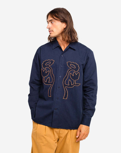 Chemise Décré pollen marine