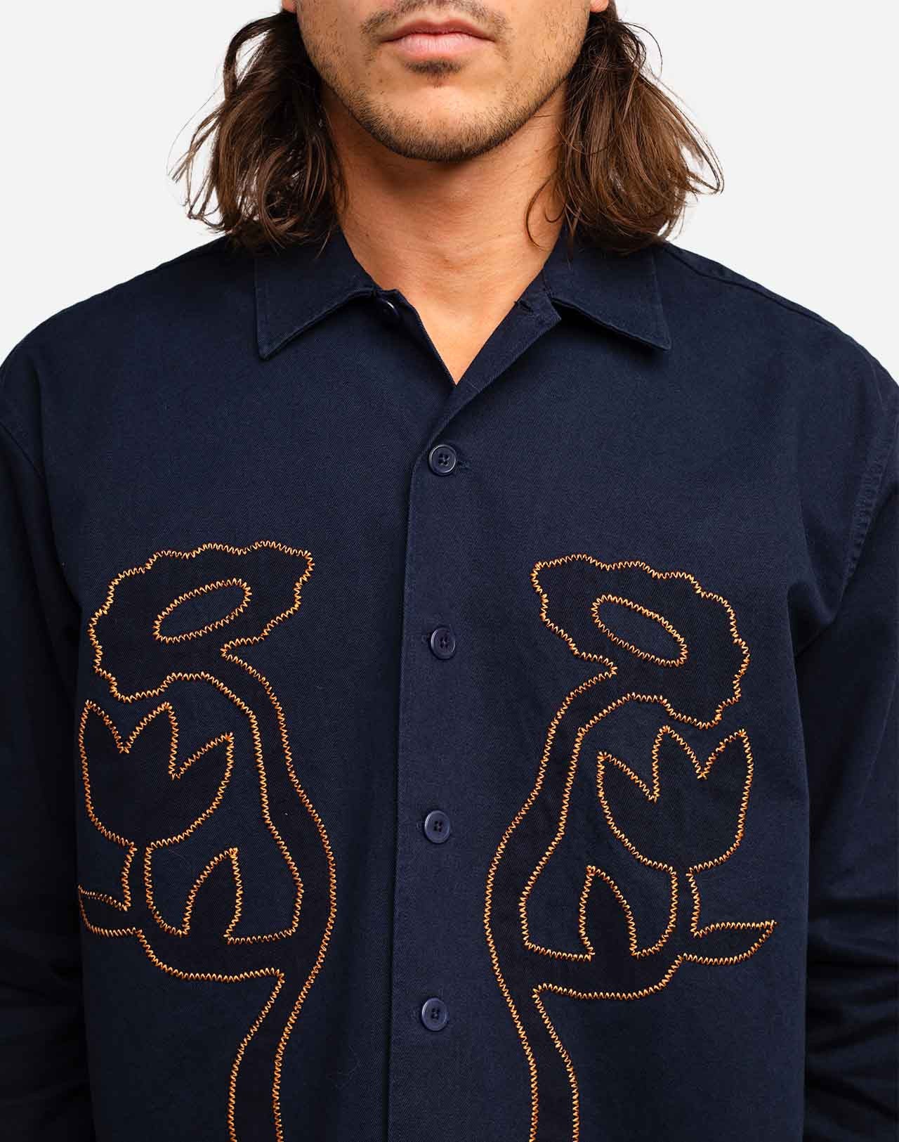 Chemise Décré pollen marine