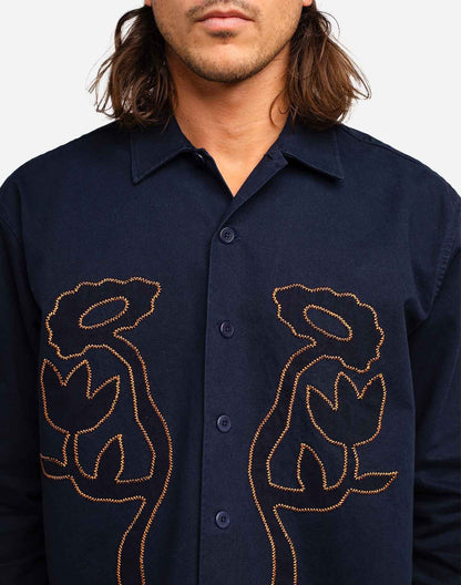 Chemise Décré pollen marine