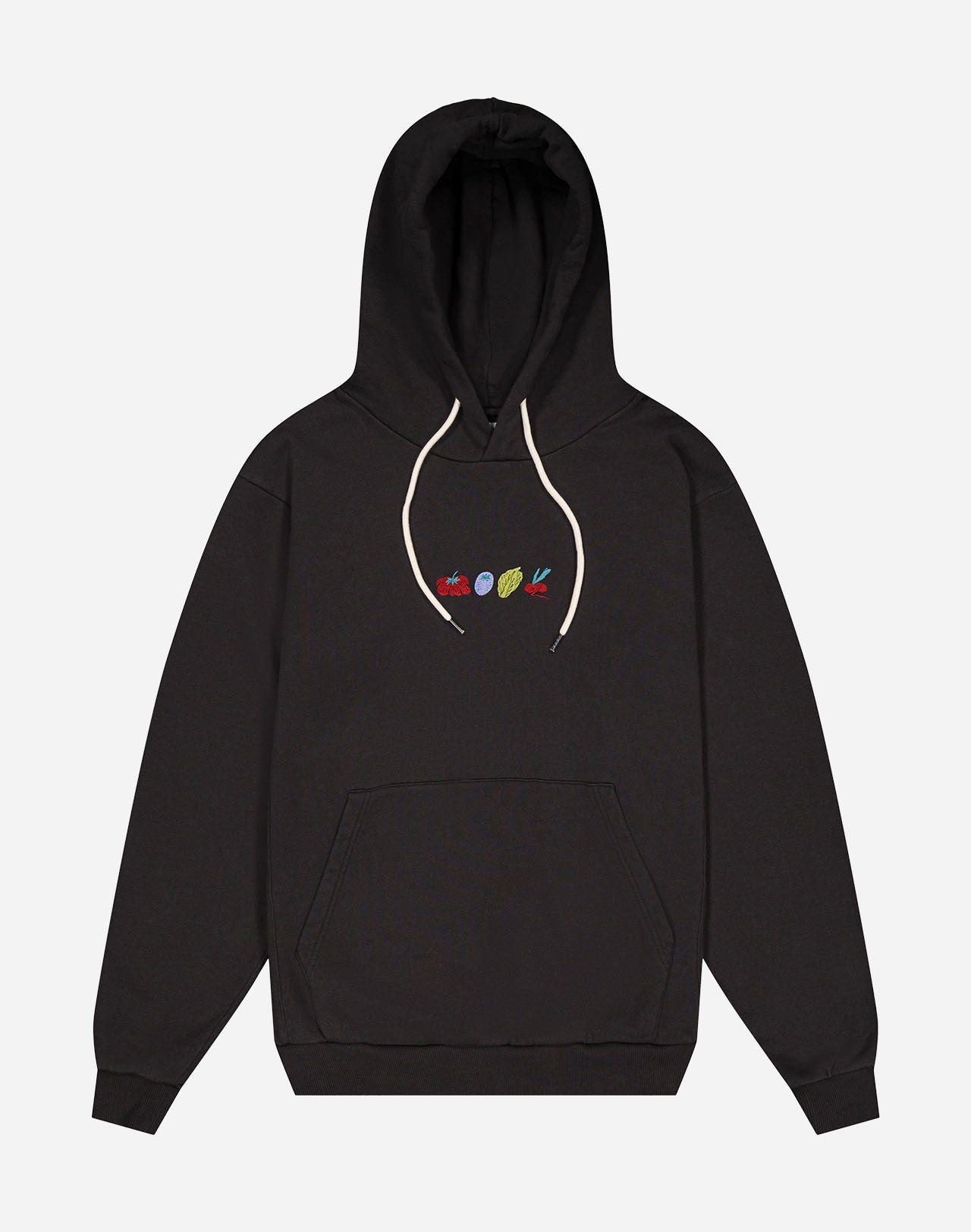 Hoodie Hood vegetables noir carbone