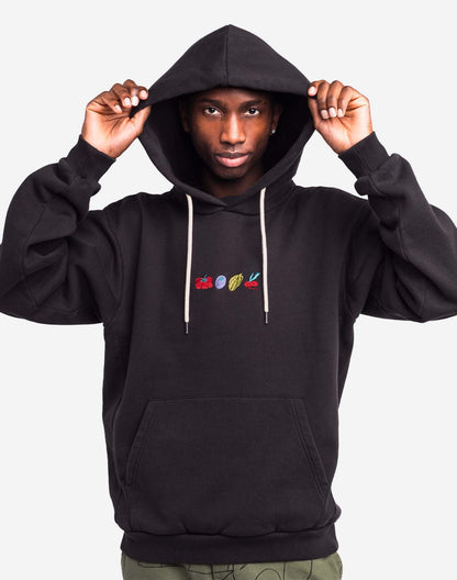 Hoodie Hood vegetables noir carbone