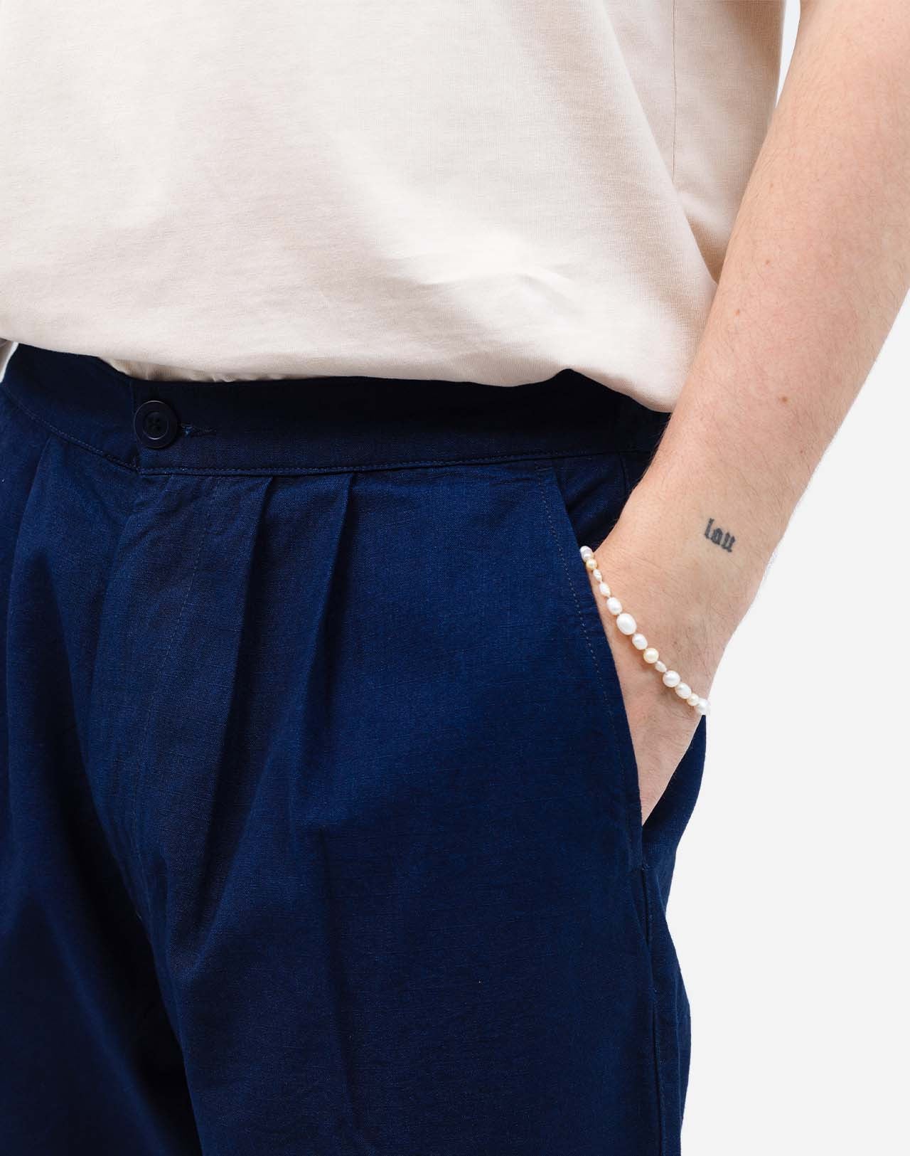 Short Handa denim bleu