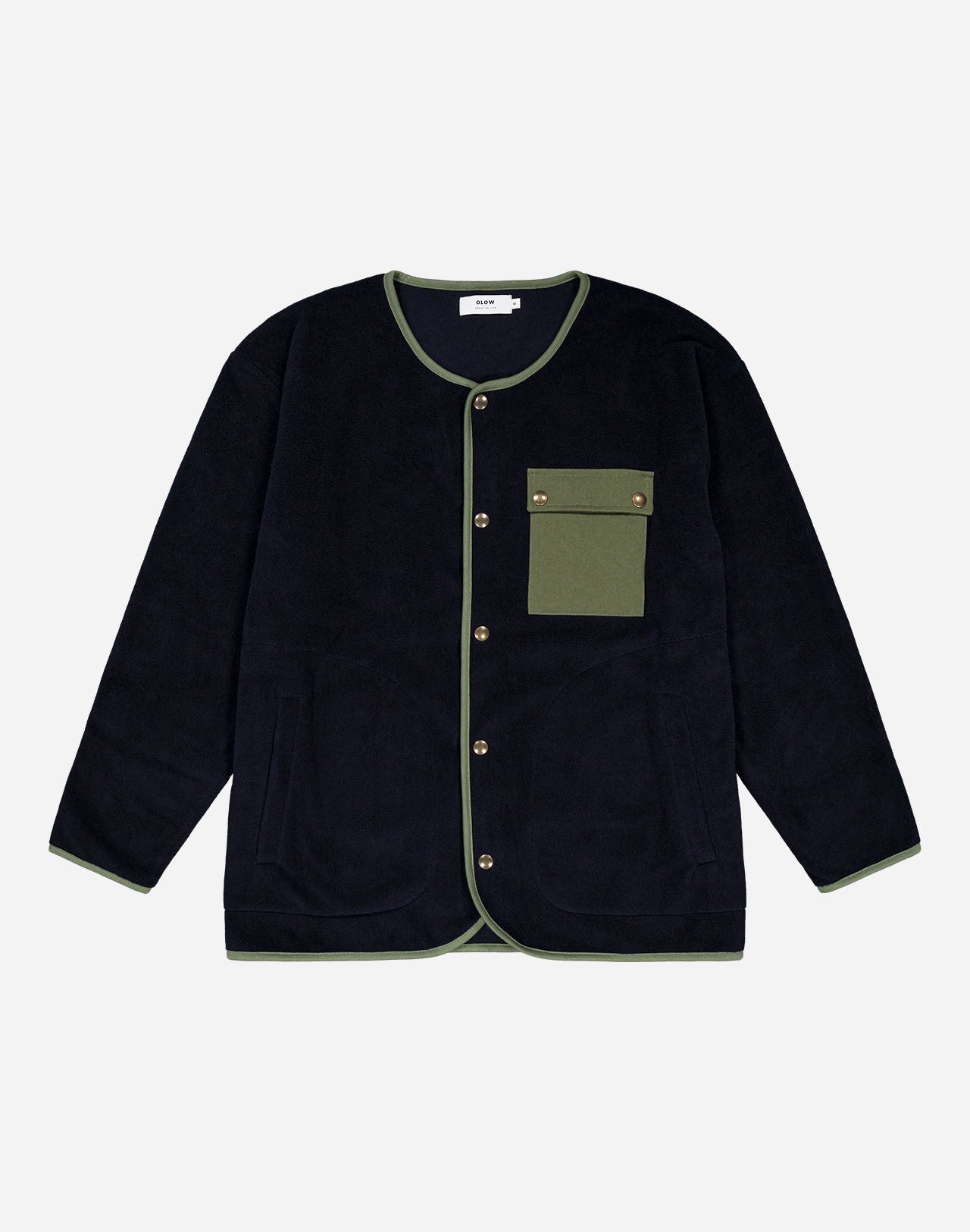 Sweat boutonné Okina bleu marine