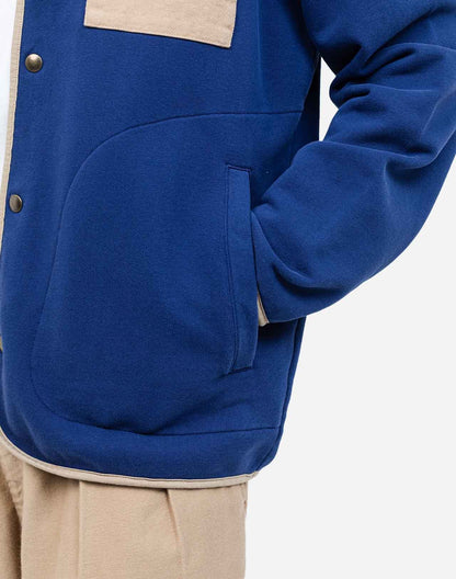 Sweat boutonné Okina bleu outremer