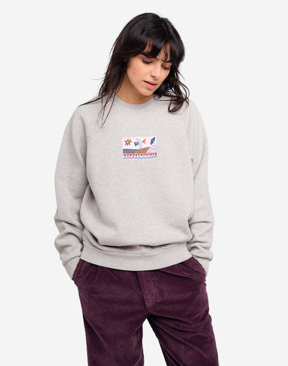 Sweat Seascape gris chiné