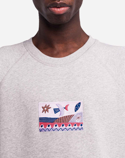 Sweat Seascape gris chiné