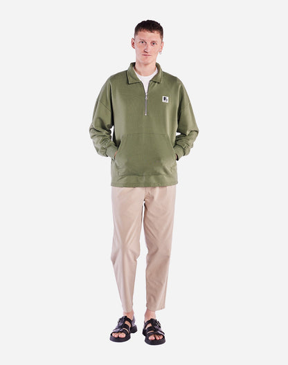 Sweat zippé manso vert olive