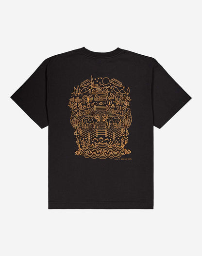 T-shirt ample Campana noir carbone