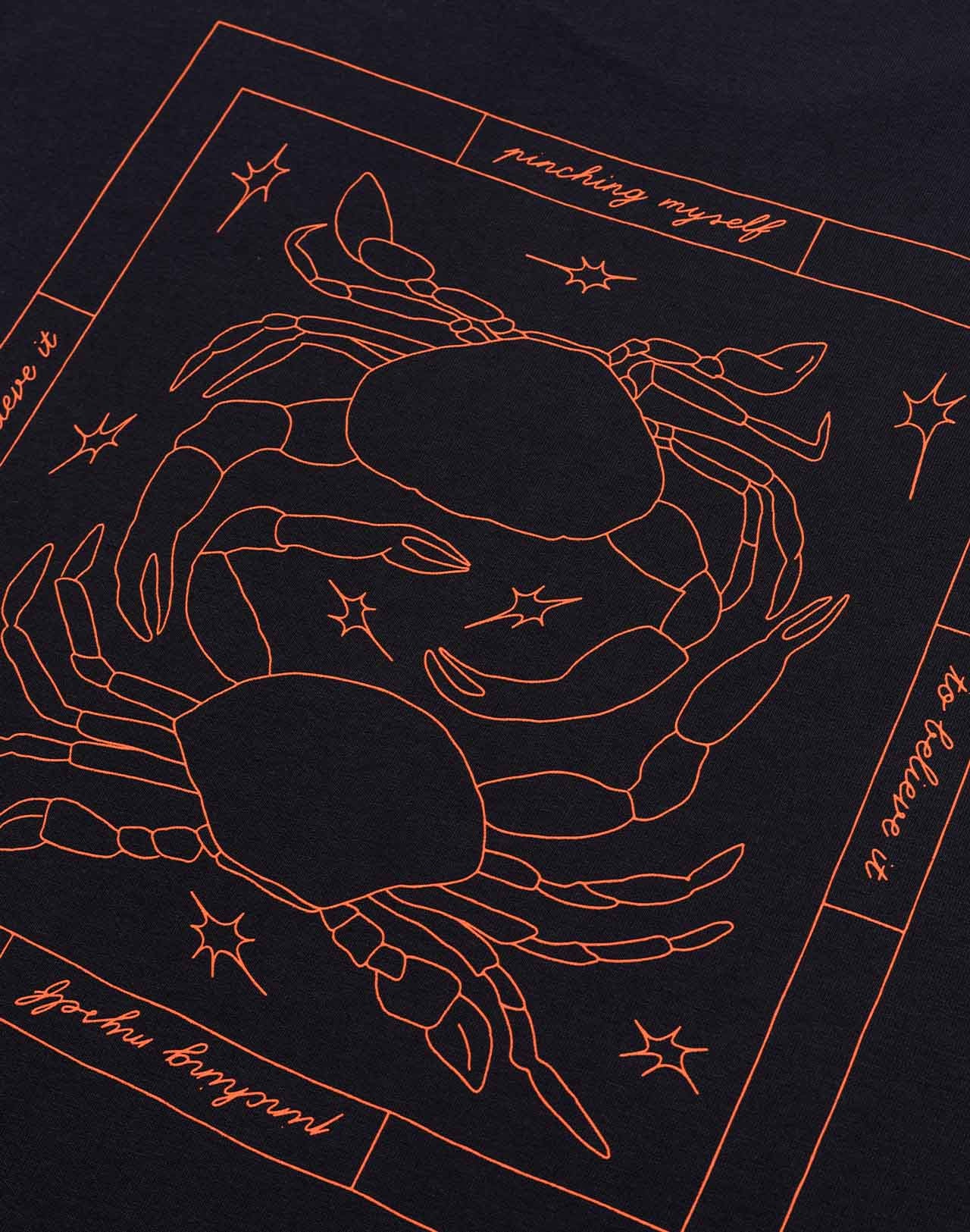 T-shirt ample Étrille noir carbone