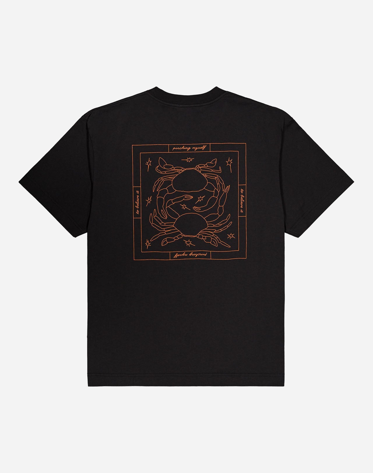 T-shirt ample Étrille noir carbone