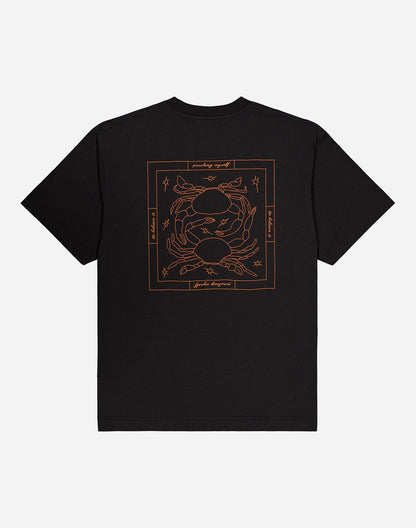 T-shirt ample Étrille noir carbone