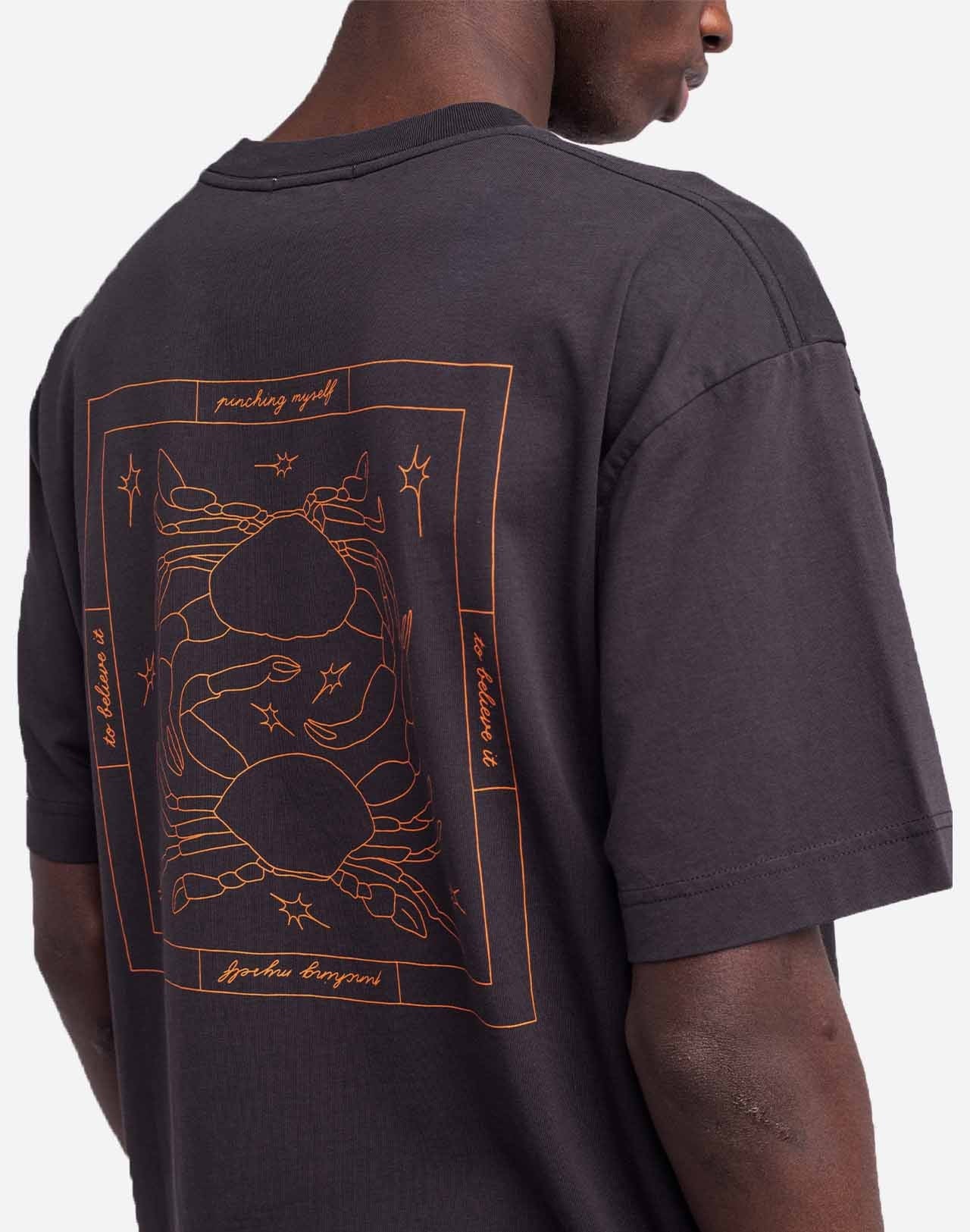 T-shirt ample Étrille noir carbone