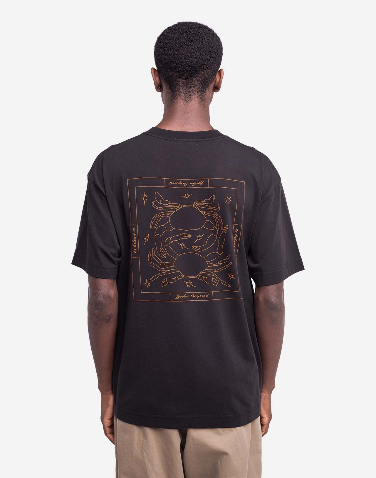 T-shirt ample Étrille noir carbone