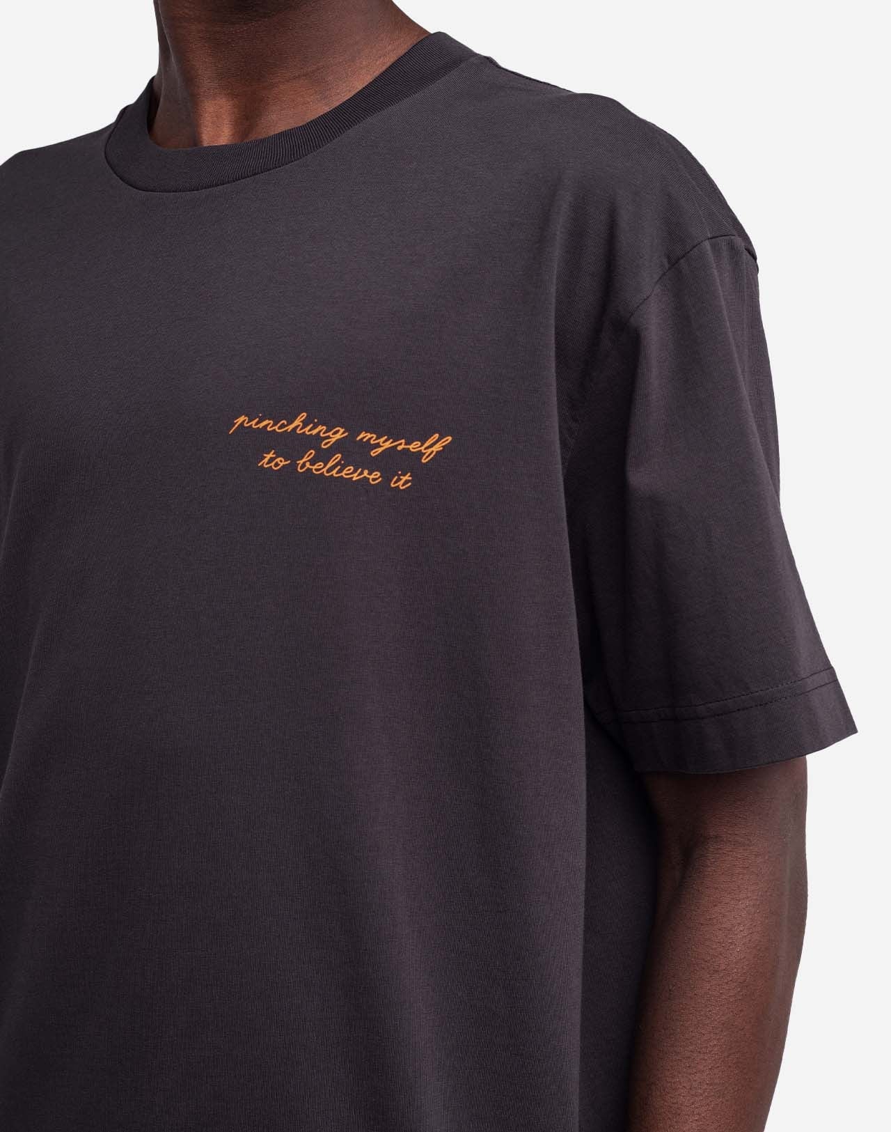 T-shirt ample Étrille noir carbone