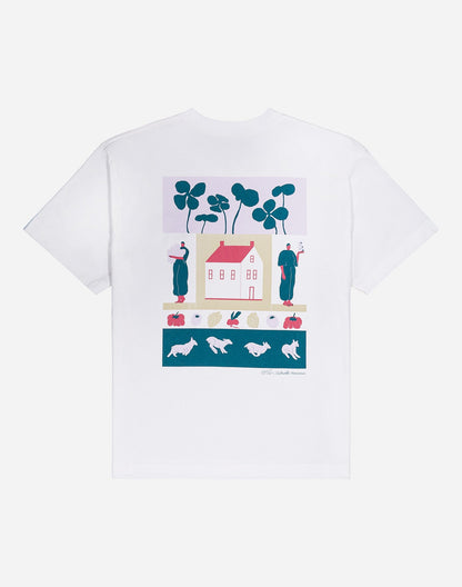 T-shirt ample Farm écru