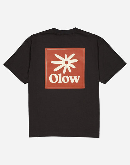Tshirt ample Flower noir carbone