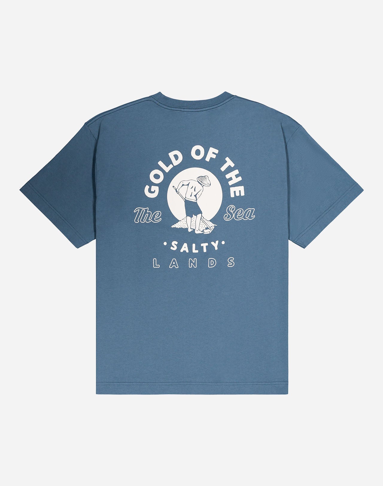 T-shirt ample Gold bleu acier