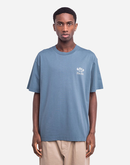 T-shirt ample Gold bleu acier