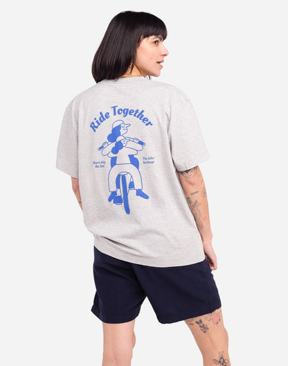 Tshirt ample Héritage gris chiné