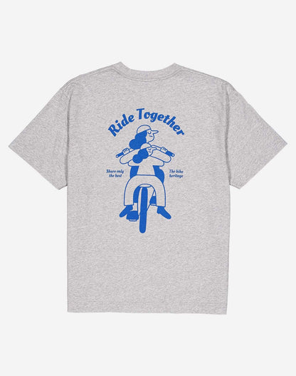 Tshirt ample Héritage gris chiné