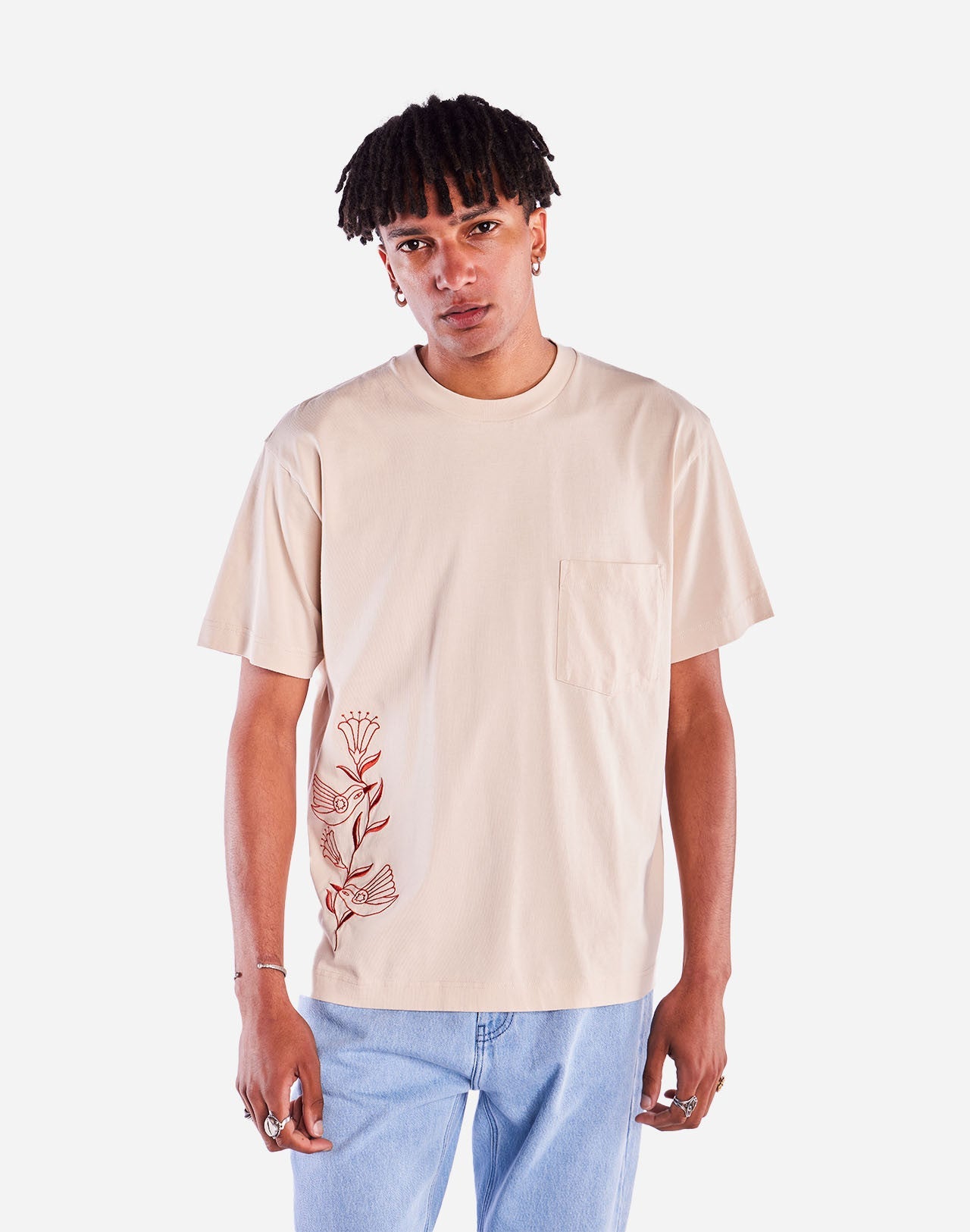 T-shirt ample Hummingbirds crème