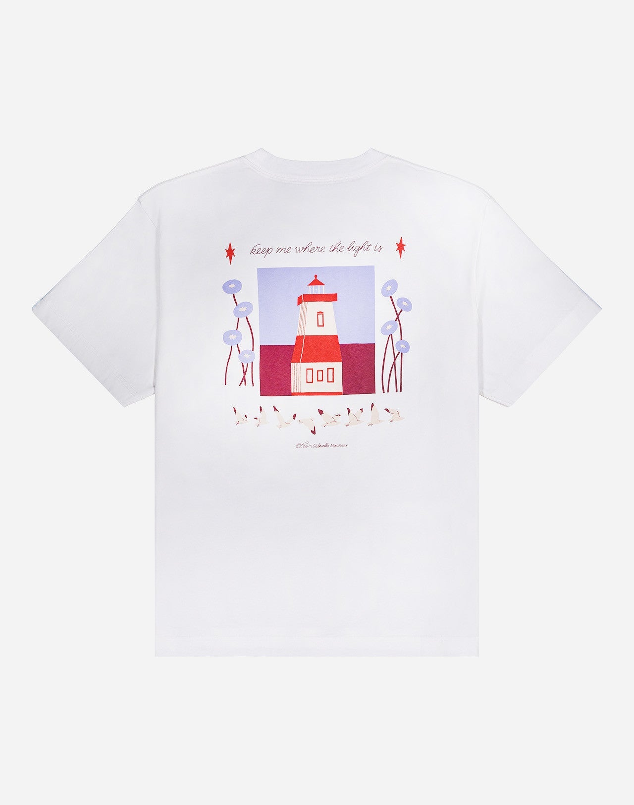T-shirt ample Light House écru