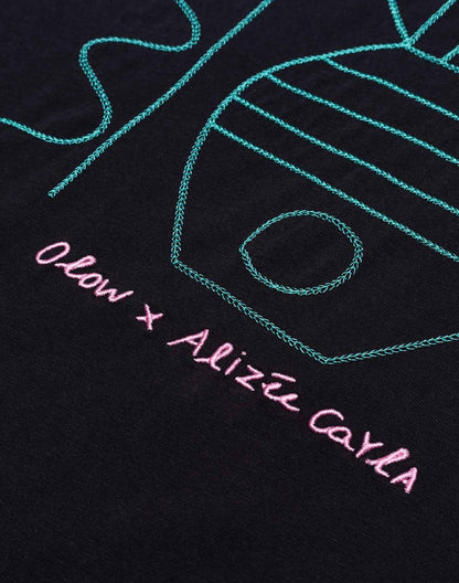 T-shirt ample Méridional noir carbone