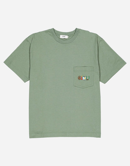 Tshirt ample Pictures vert sauge