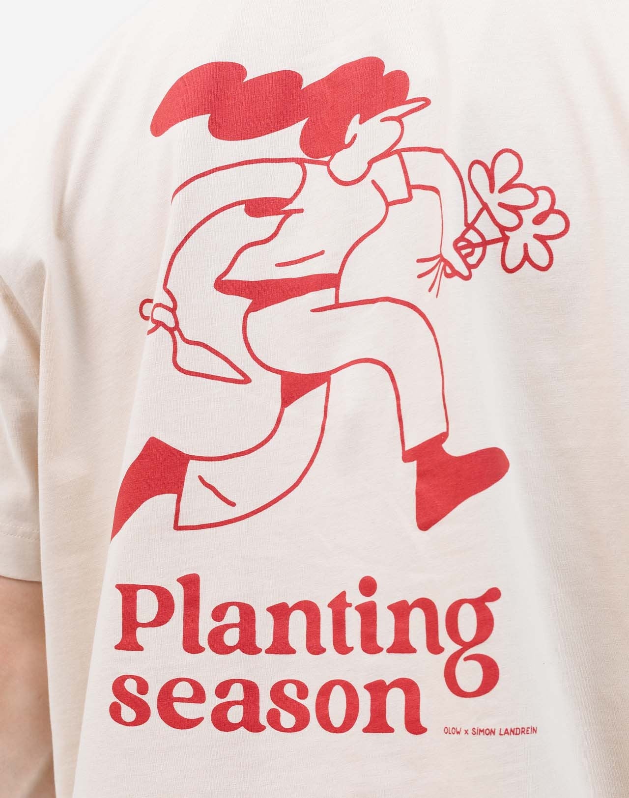 Tshirt ample Planting crème