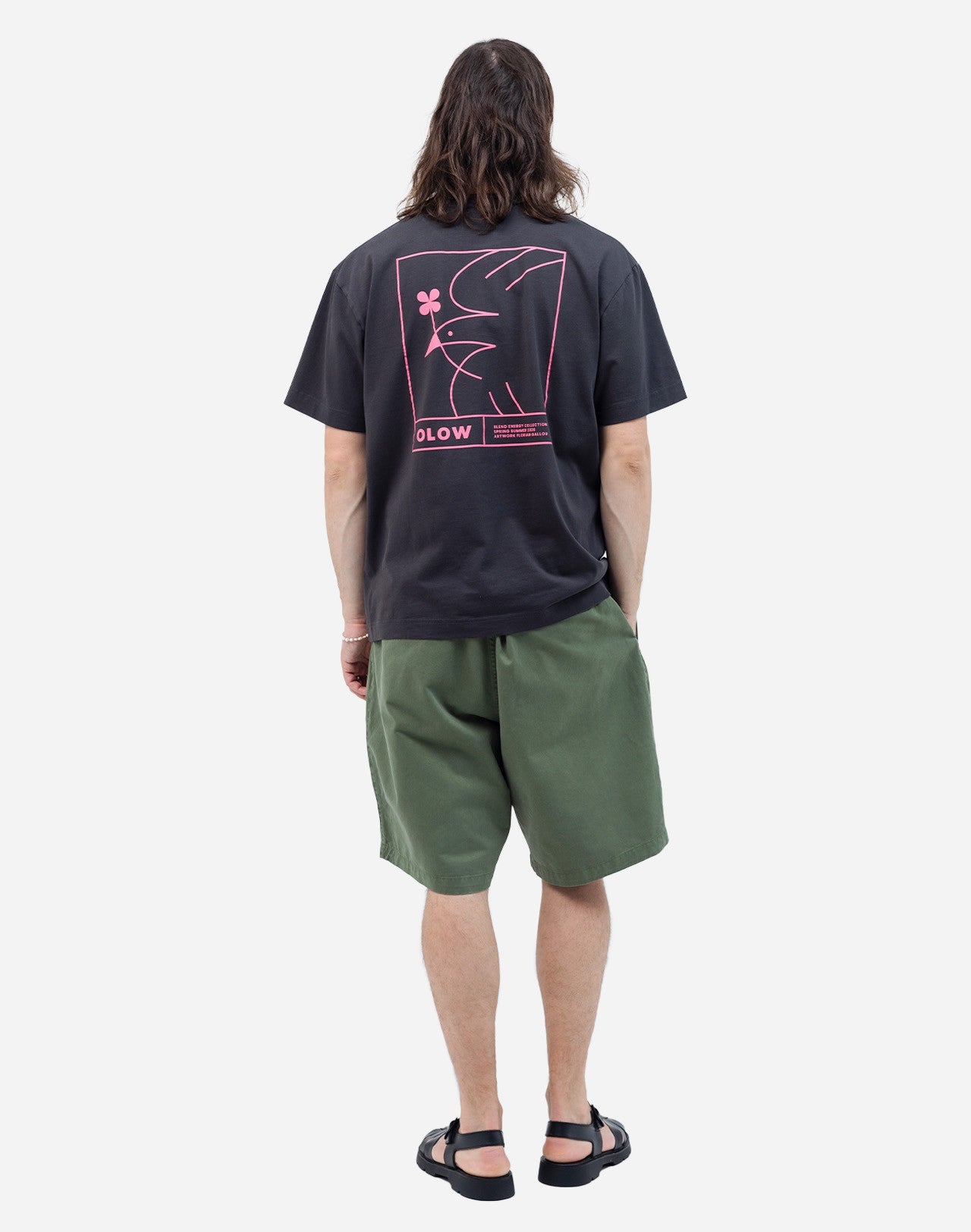 Tshirt ample Pomba noir carbone