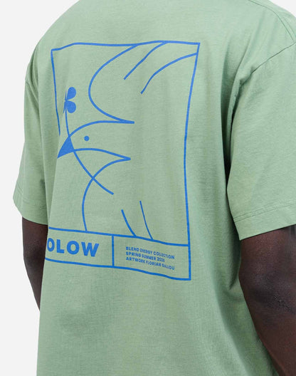 Tshirt ample Pomba vert sauge