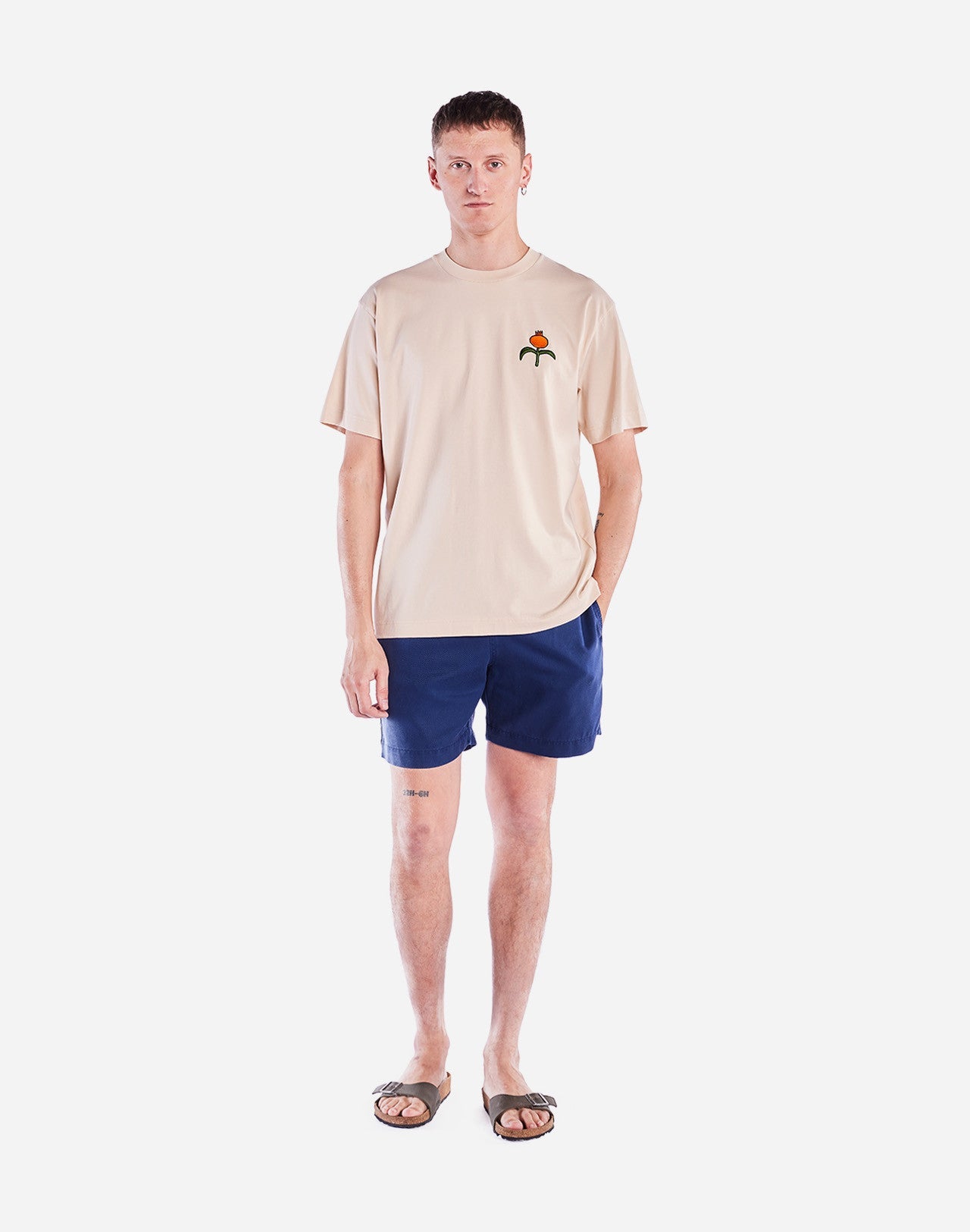T-shirt ample Poppies crème