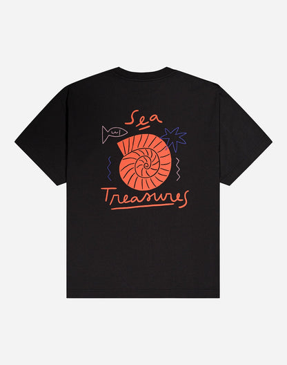 T-shirt ample Sea Treasure noir carbone