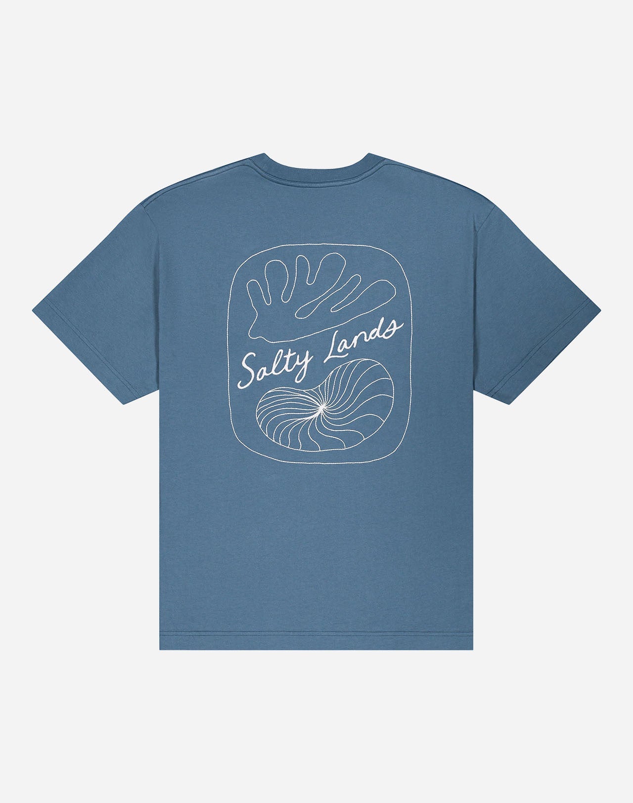 T-shirt ample Shellweed bleu acier