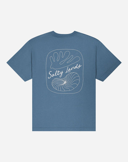 T-shirt ample Shellweed bleu acier