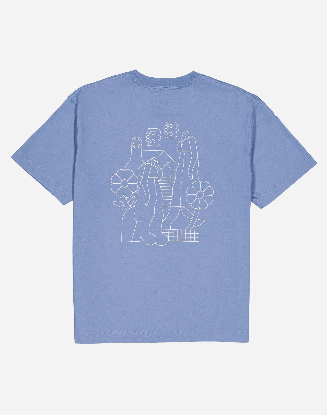 Tshirt ample Simple Life bleu azur