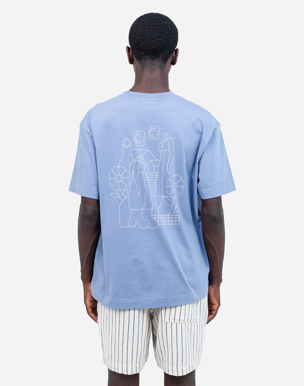Tshirt ample Simple Life bleu azur